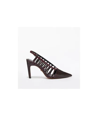 Reiss Womenss Daphne Court Shoes in Red