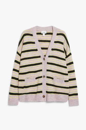 Relaxed knitted cardigan - Yellow