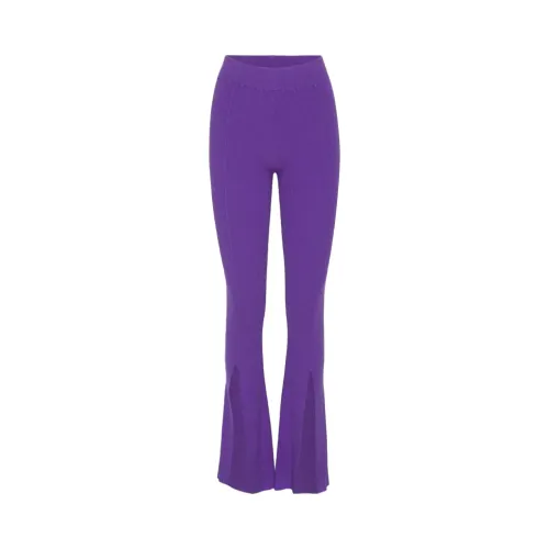 Remain Birger Christensen , Knit Slit Pants ,Purple female, Sizes: