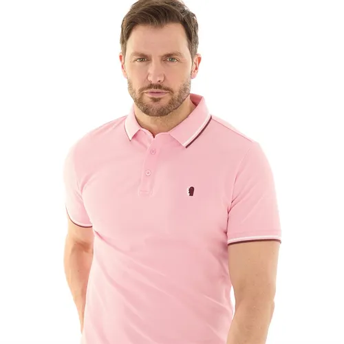 Remus Uomo Mens Pique Polo Shirt Pink