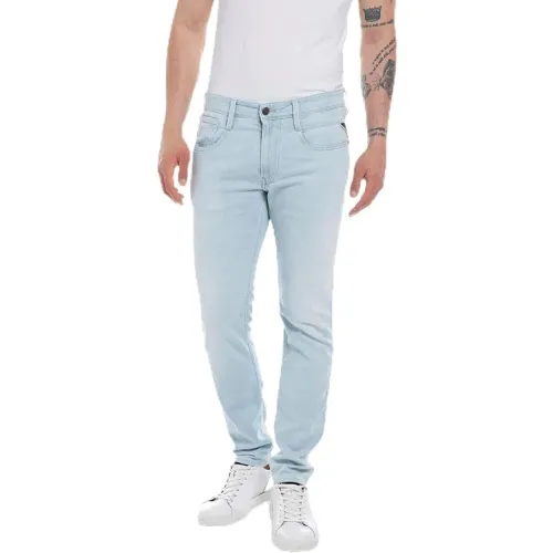 Replay , 5-pocket Anbass jeans ,Blue male, Sizes: