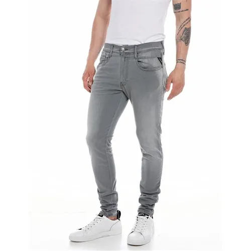 REPLAY Bronny Hyperflex Re-Used Jeans - Grey