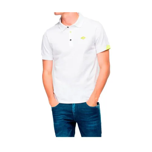 Replay , Classic Men`s Polo Shirt ,White male, Sizes:
