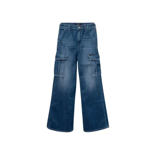 Replay , Comfort Denim Cropped Flare Jeans ,Blue unisex, Sizes: