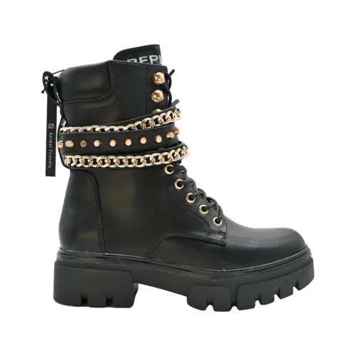 Replay , Hanna Chains Black Sneakers ,Black female, Sizes: