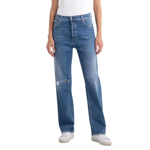 Replay , Jaylie High Waist 90`s Straight Jeans ,Blue female, Sizes:
