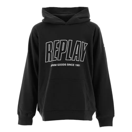 Replay Kids Black Stroke Logo Sweatshirt