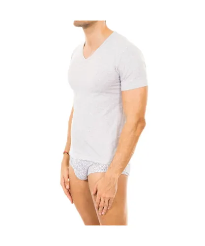 Replay Mens short-sleeved V-neck T-shirt M351001 - Grey