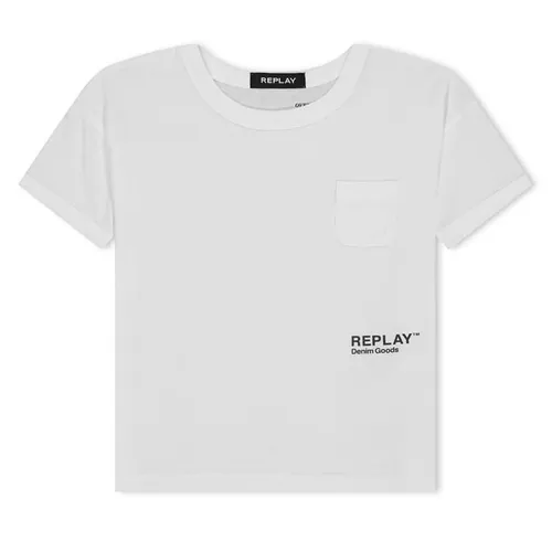REPLAY Replay Logo Tee Jn32 - White