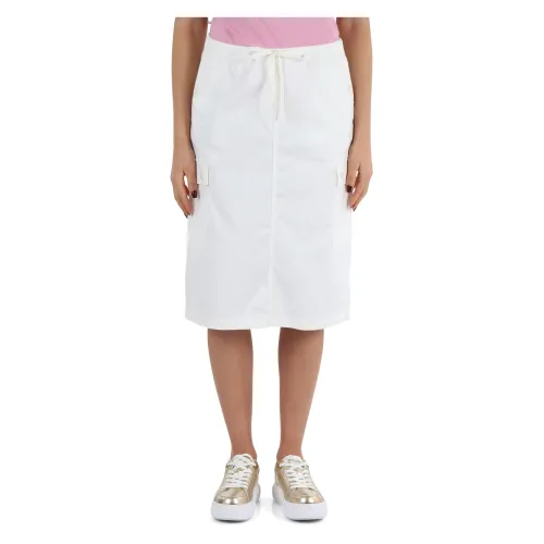 Replay , Stretch Cotton Cargo Pants ,White female, Sizes: