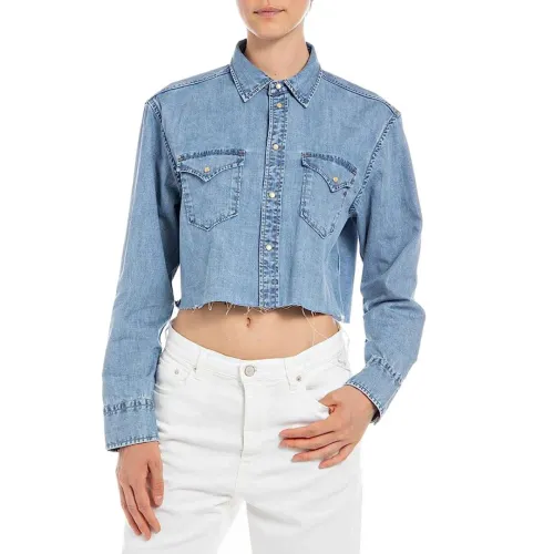 Replay , Western Denim Shirt ,Blue female, Sizes: