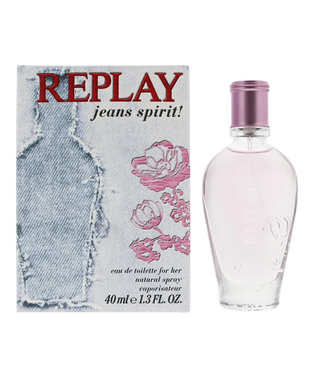 Replay Womens Jeans Spirit! For Her Eau de Toilette 40ml Spray - Violet - One Size