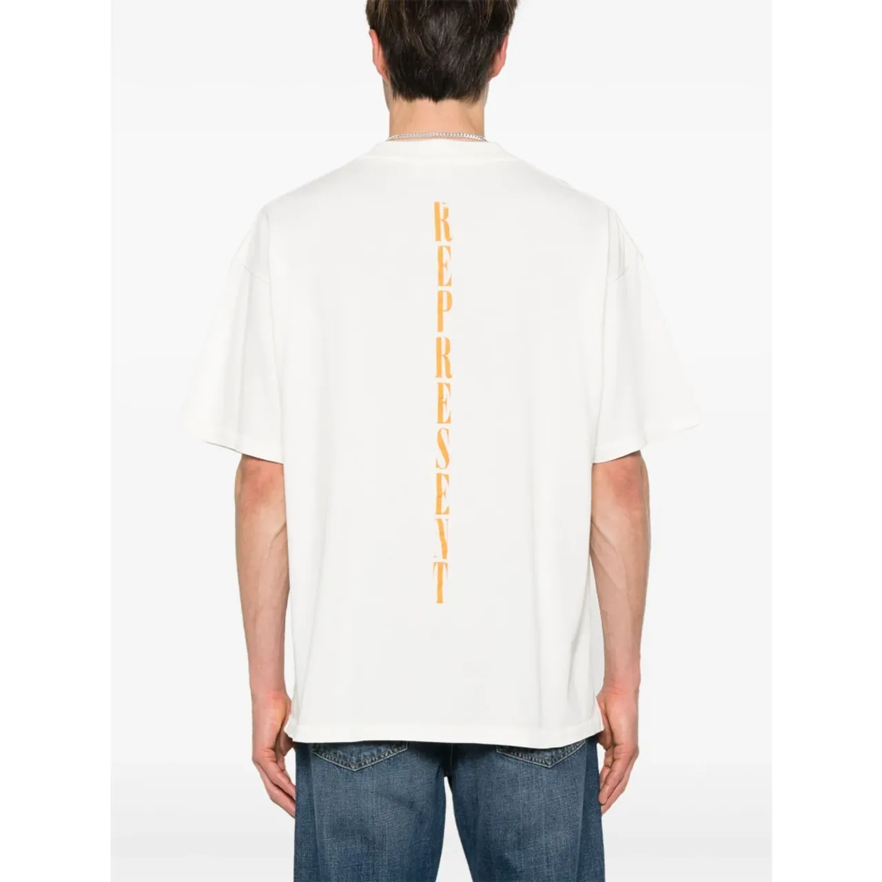 Represent , Reborn Logo Print T-Shirt ,White male, Sizes:
