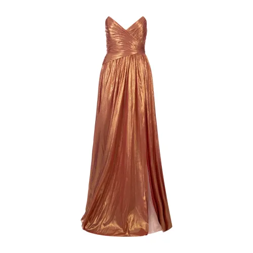 Retrofête , Apricot Waldorf Long Dress ,Pink female, Sizes: