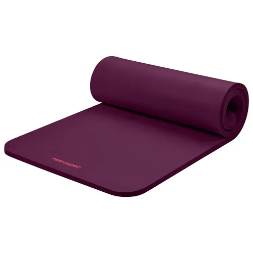 Retrospec Solana Yoga Mat 1" Thick w/Nylon Strap for Men &