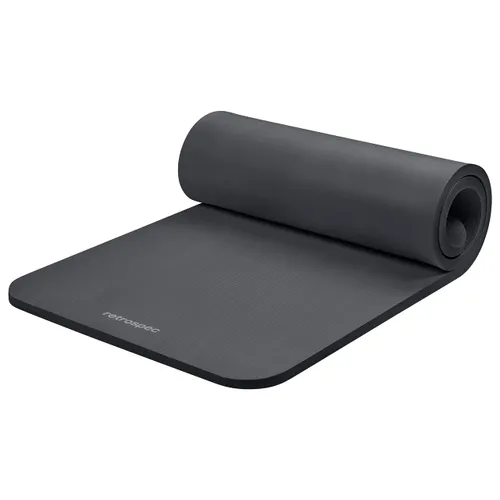 Retrospec Solana Yoga Mat 1" Thick w/Nylon Strap for Men &