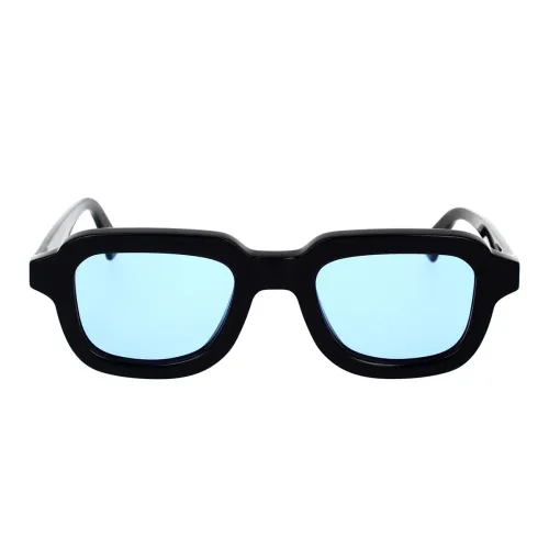 Retrosuperfuture , Contemporary Square Sunglasses with Blue Lenses ,Black female, Sizes: