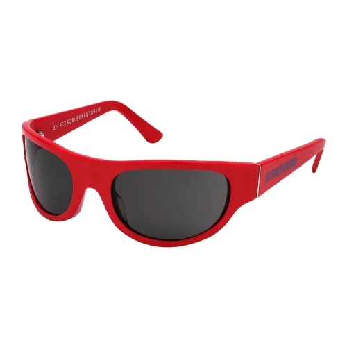 Retrosuperfuture , Stylish Reed Sunglasses for Summer ,Red male, Sizes: