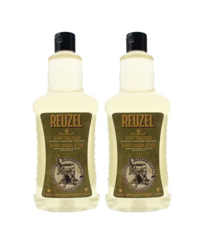 Reuzel Mens 3-In-1 Tea Tree Shampoo 1000ml x 2 - NA - One Size