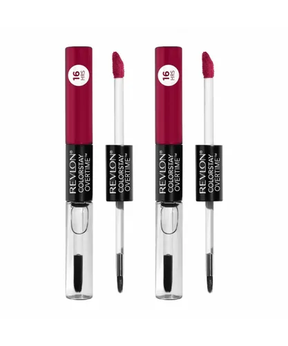 Revlon Womens 2 x Colorstay Overtime Dual Ended Lipcolor - 010 Non Stop Cherry - NA - One Size
