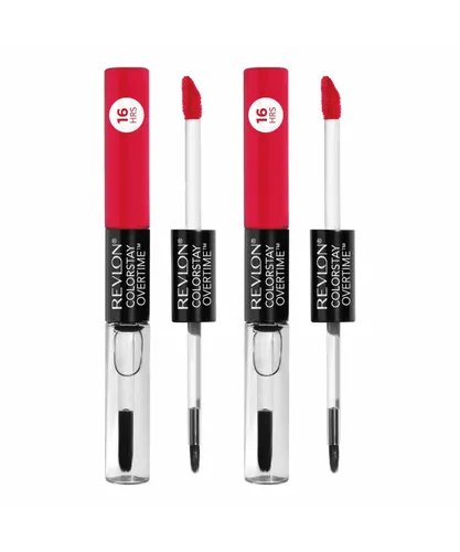 Revlon Womens 2 x Colorstay Overtime Dual Ended Lipcolor - 040 Forever Scarlet - NA - One Size