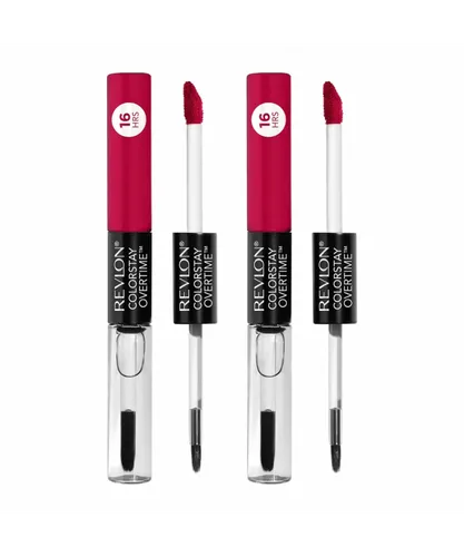 Revlon Womens 2 x Colorstay Overtime Dual Ended Lipcolor - 480 Unending Red - One Size