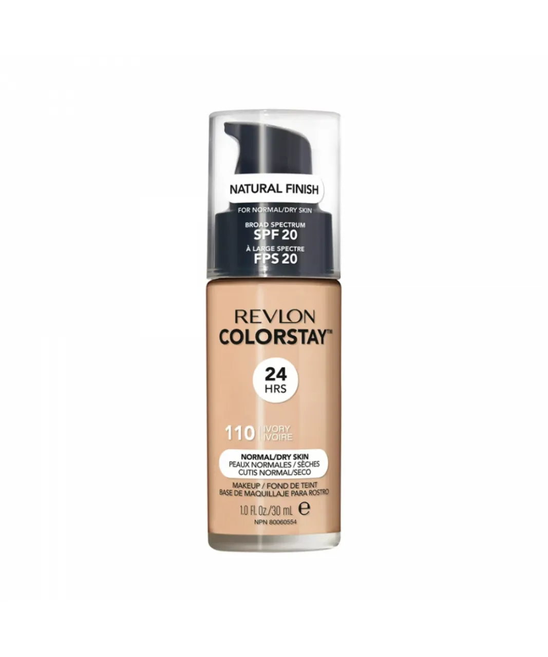 Revlon Womens Colorstay 24HRS Natural Finish For Normal Dry Skin SPF 20 - 110 Ivory - NA - One Size