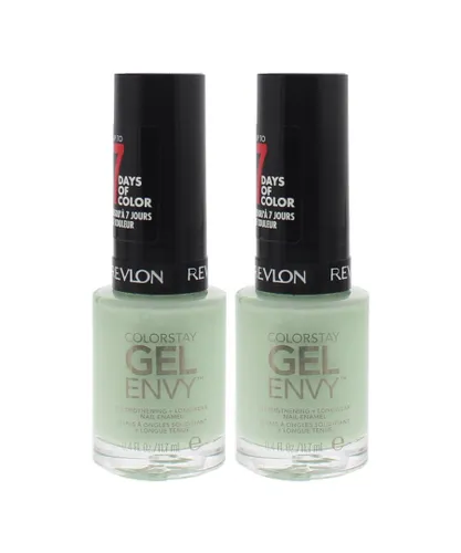 Revlon Womens Colorstay Gel Envy 225 Cha-Ching Nail Polish 11.7ml Green x 2 - One Size