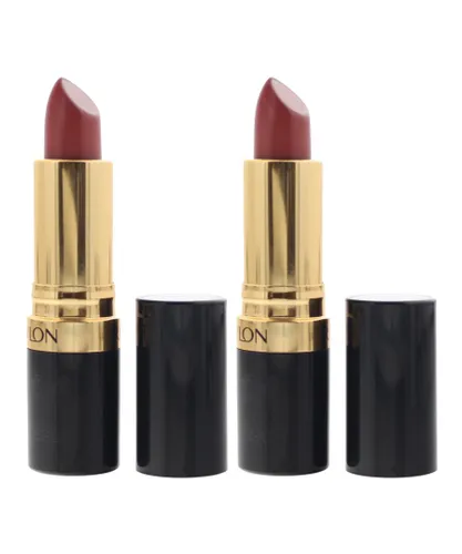 Revlon Womens Super Lustrous Creme 225 Rosewine Lipstick 4.2g x 2 - NA - One Size