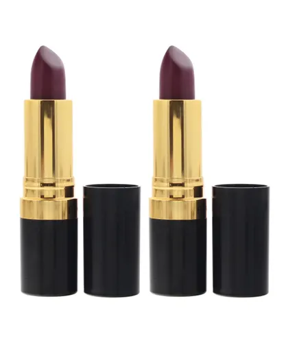 Revlon Womens Super Lustrous Sheer 850 Plum Velour Lipstick 3.7g x 2 - NA - One Size