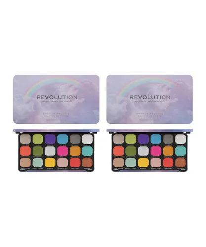 Revolution Womens Rainbow Eyeshadow Palette 18 x 1.1g x 2 - NA - One Size