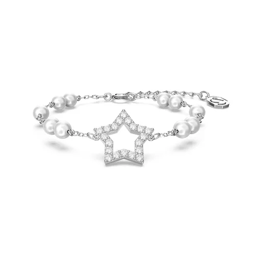 Rhodium Plated Stella Star White Crystal Bracelet