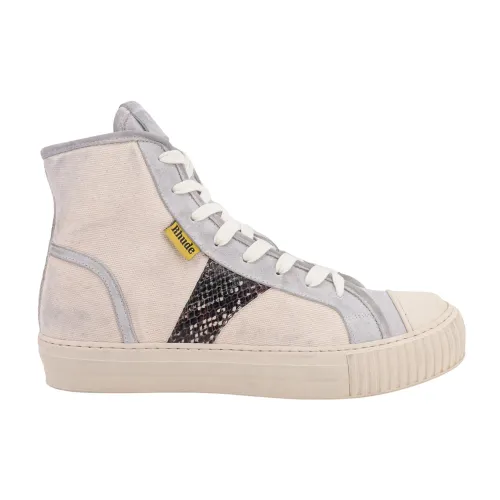 Rhude , Beige Canvas and Suede Sneakers Aw23 ,Beige male, Sizes: