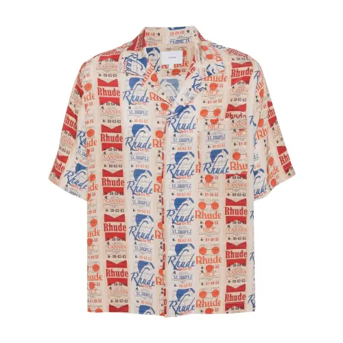 Rhude , Silk Voyage Shirt ,Multicolor male, Sizes:
