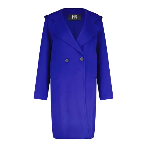 Riani , Double-Breasted Wool Blend Coat ,Blue female, Sizes:
