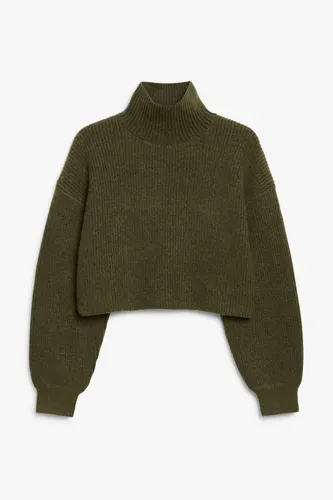 Rib knit sweater - Green
