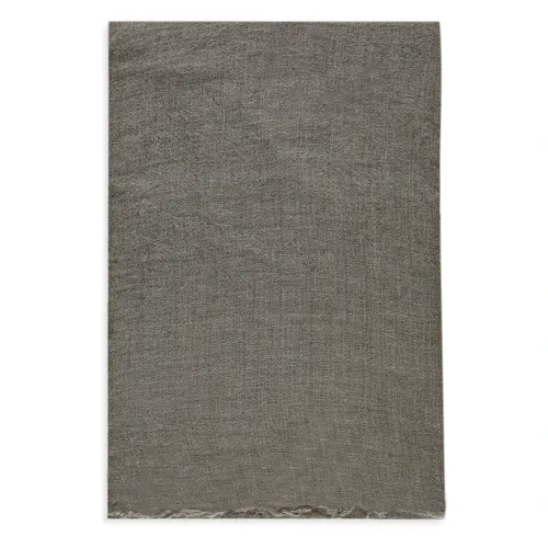 Rick Owens , Grey Cashmere and Silk Foulard with Micro Fringes ,Gray female, Sizes: ONE