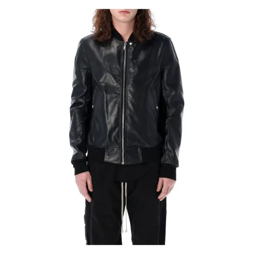 Rick Owens , Mens Clothing Outerwear Black Ss24 ,Black male, Sizes: