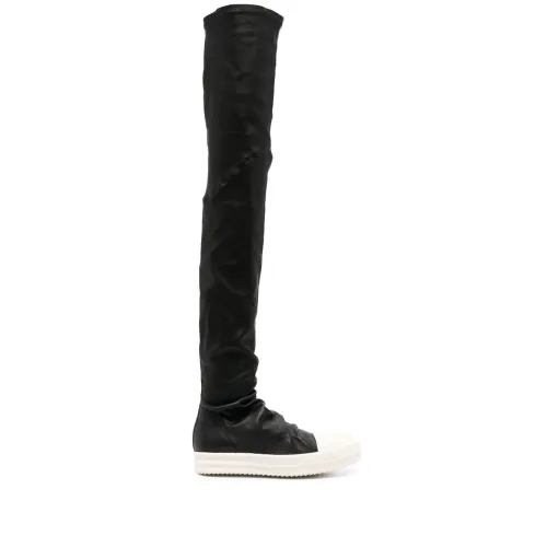 Rick Owens , Stocking leather sneakers ,Black female, Sizes: