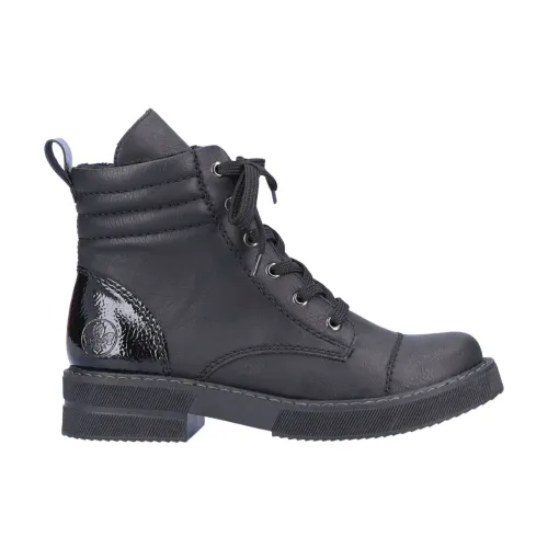 Rieker , Casual Closed Black Ankle Boots ,Black female, Sizes: