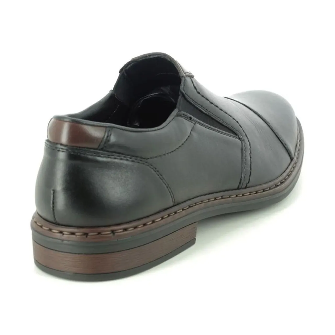 Rieker , Casual Leather Flats ,Black male, Sizes: