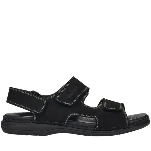 Rieker , Casual Open Sandals ,Black male, Sizes: