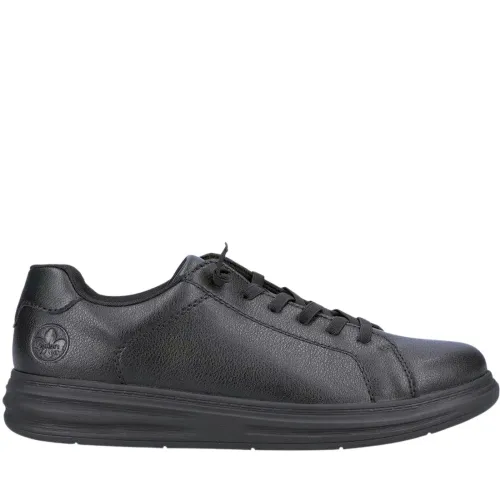 Rieker , Comfortable and Stylish Low Top Men`s Sneakers ,Black male, Sizes: