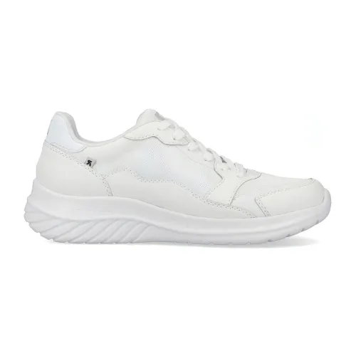 Rieker , Comfortable White Textile Sneakers ,White male, Sizes: