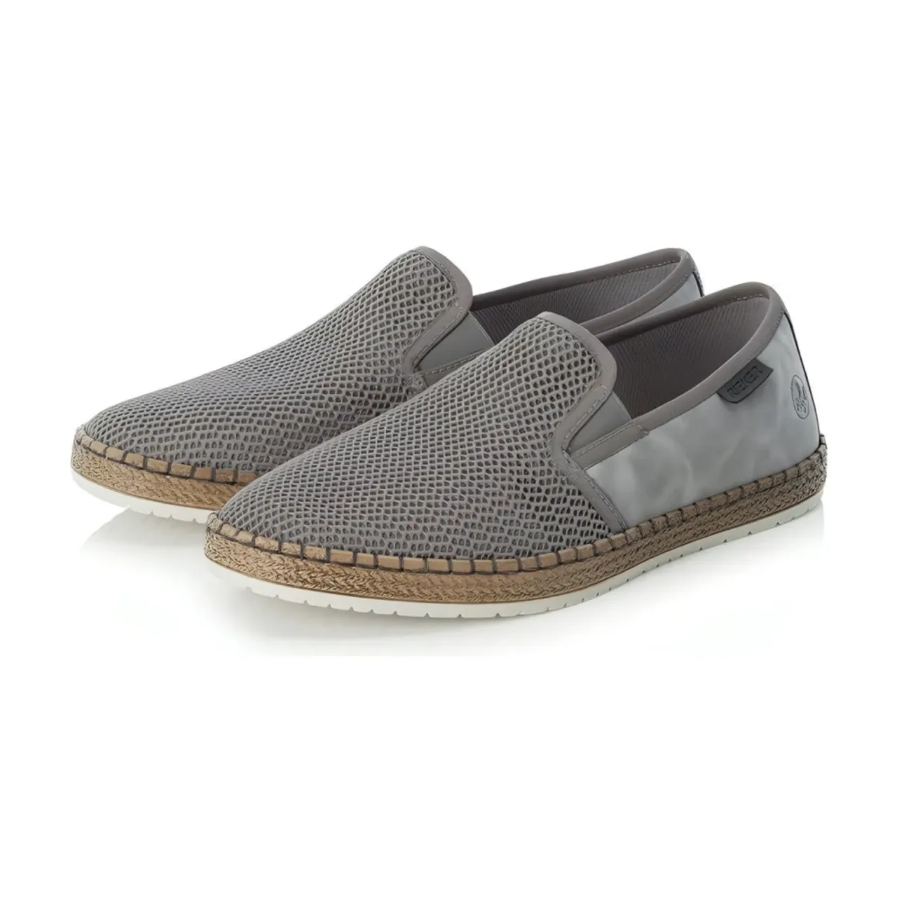 Rieker , Stylish Grey Espadrilles for Adults ,Gray male, Sizes: