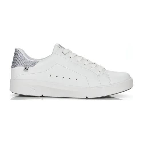 Rieker , White Elegant Leather Sneakers ,White female, Sizes: