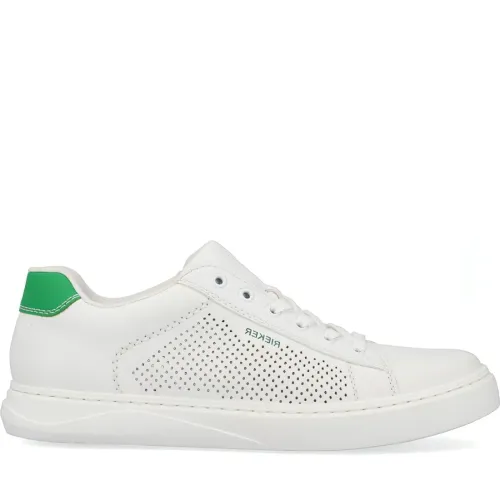 Rieker , White Leather Sneakers for Men ,White male, Sizes:
