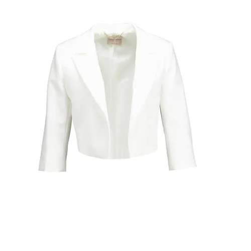 Rinascimento , Elegant White Bolero Jacket ,White female, Sizes: