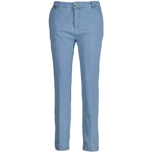 Rinascimento , Light Blue Cropped Jeans - Women ,Blue female, Sizes: