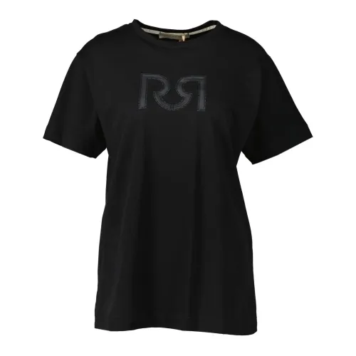 Rinascimento , Stylish T-Shirt ,Black female, Sizes:
